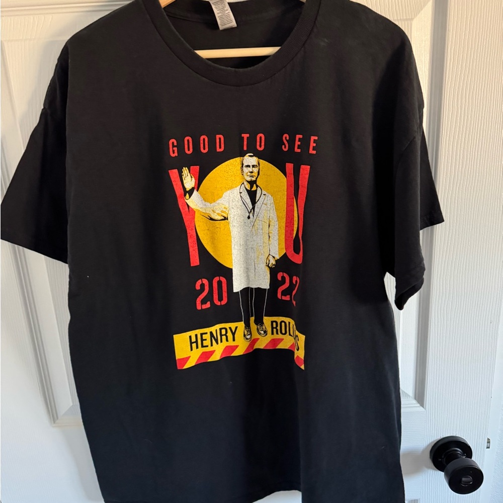 Henry Rollins tour tshirt. Black, size XL.
